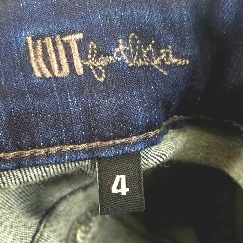 KUT FROM THE KLOTH CAPRI BERMUDA DARK WASH PREOWNED GIRLS JEANS 4x18 - Picture 6 of 7